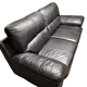 Canape cuir noir victoria