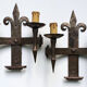 Duo of wrought iron wall lamps Atelier Marolles