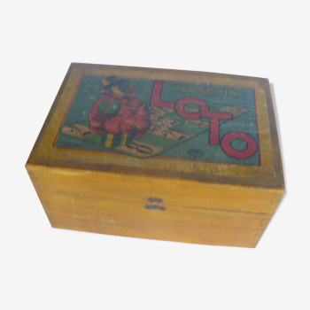 Old wooden lotto box
