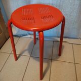 Patinated metal stool