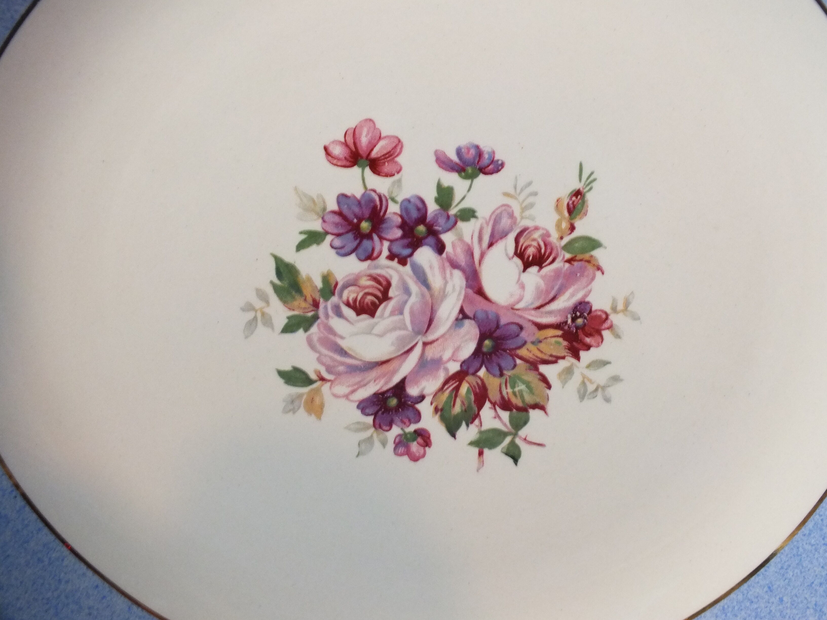 Badonviller half porcelain vintage dish