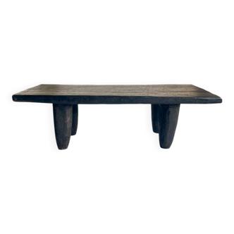 Banc ou table basse en bois massif 104 cm – Pièce unique Sénoufo, artisanat