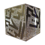 Moroccan lamp with calligraphy square-to-square-lay lamp