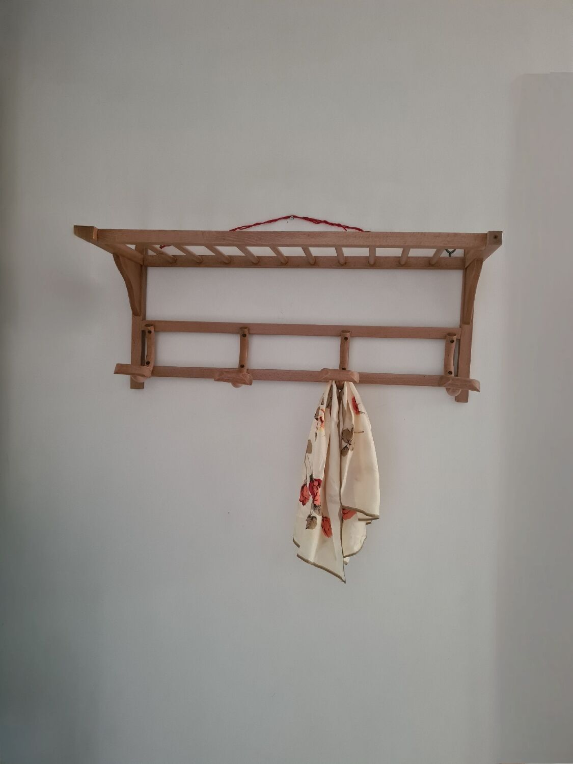 Raw wood locker room from the 1950s
