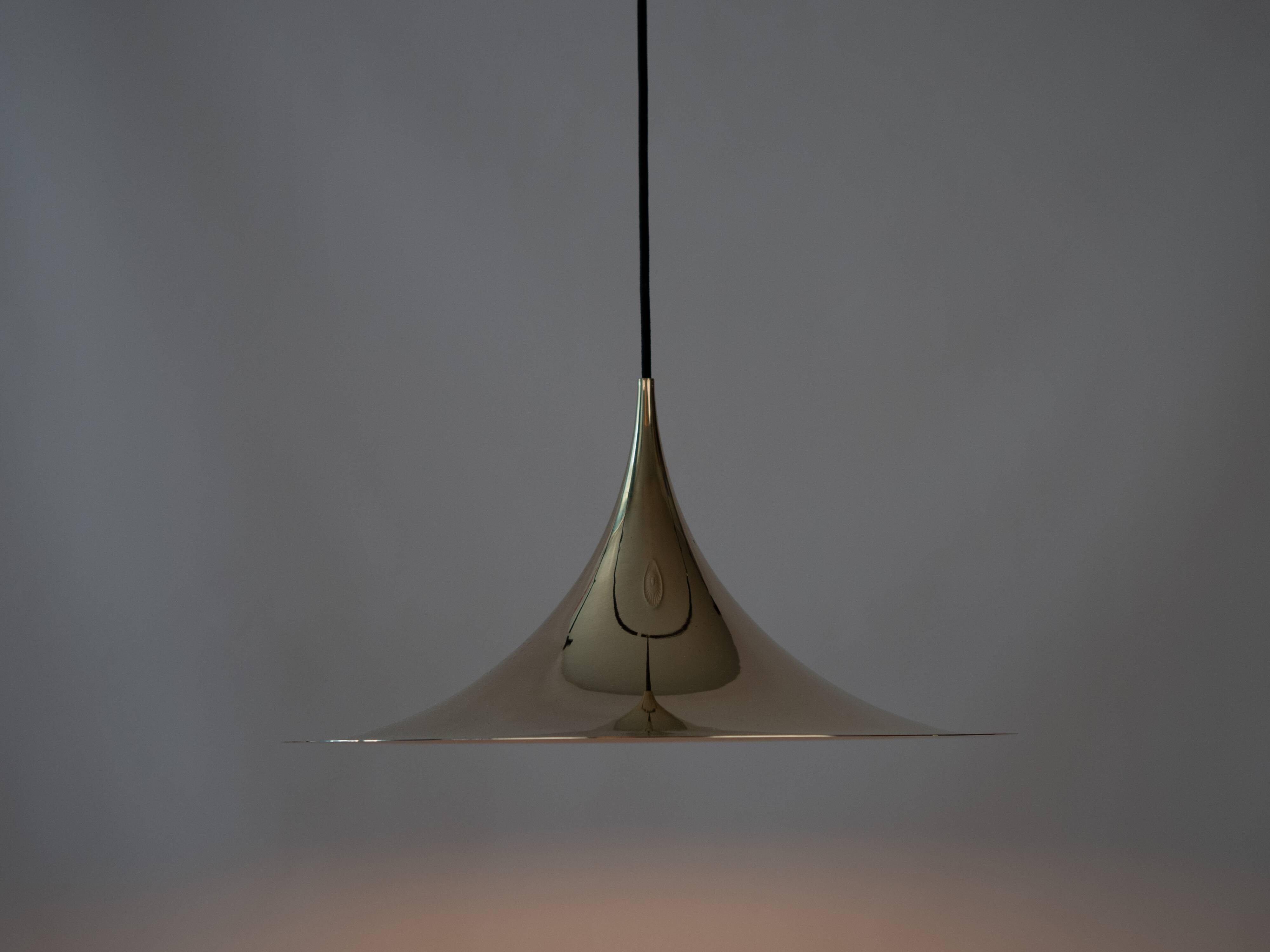 Danish vintage pendant lamp Semi by Bonderup&Thorup, 1968