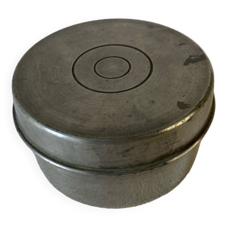 Old round tin box