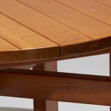 Extendable elm table, Maison Regain 1980s