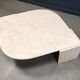 Vintage travertine coffee table by Roche bobois, 1970s