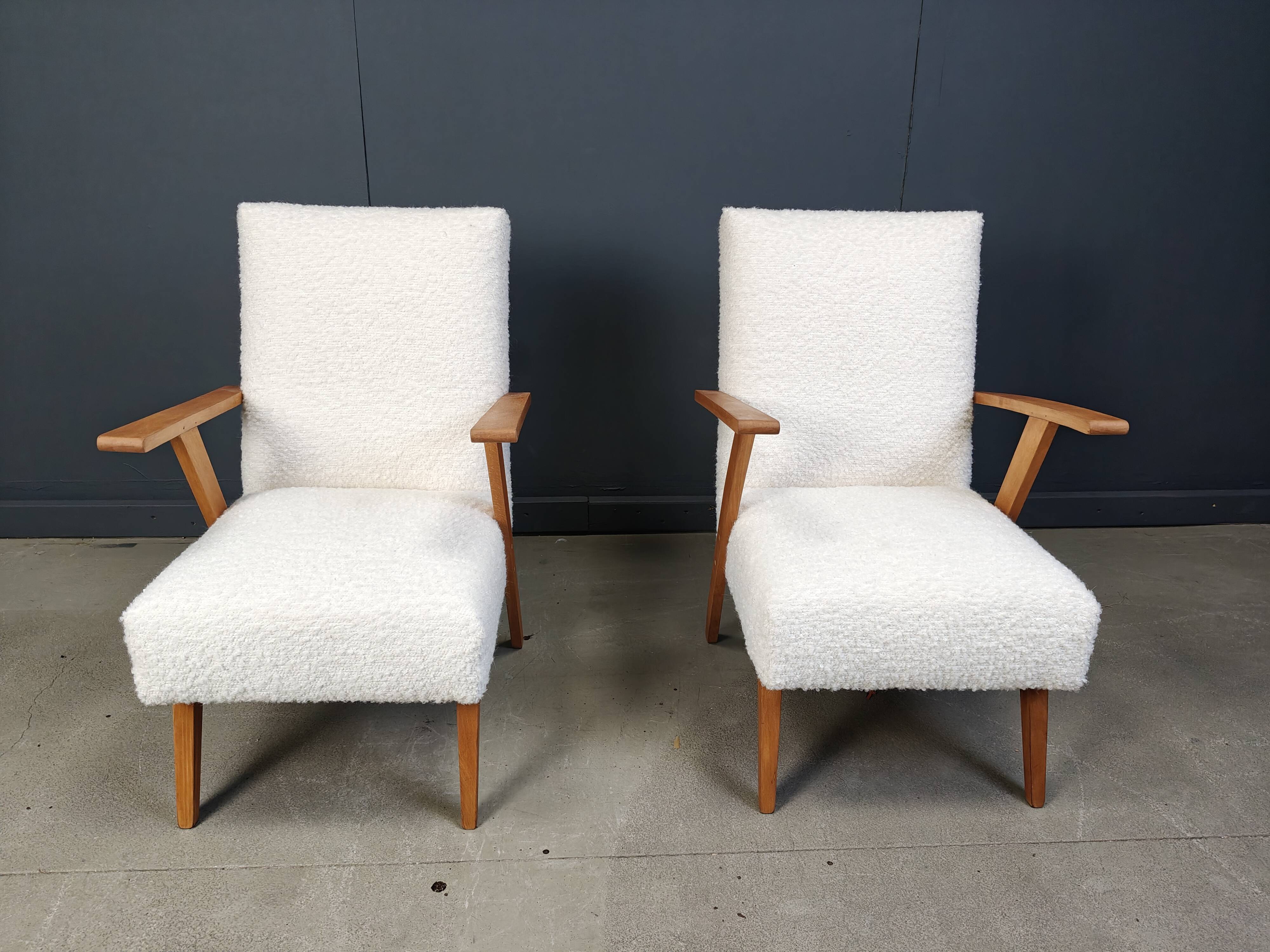 Pair of mid century dutch armchairs, 1960s