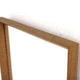 Miroir scandinave en chêne, Suède 1960, 122 x 38cm