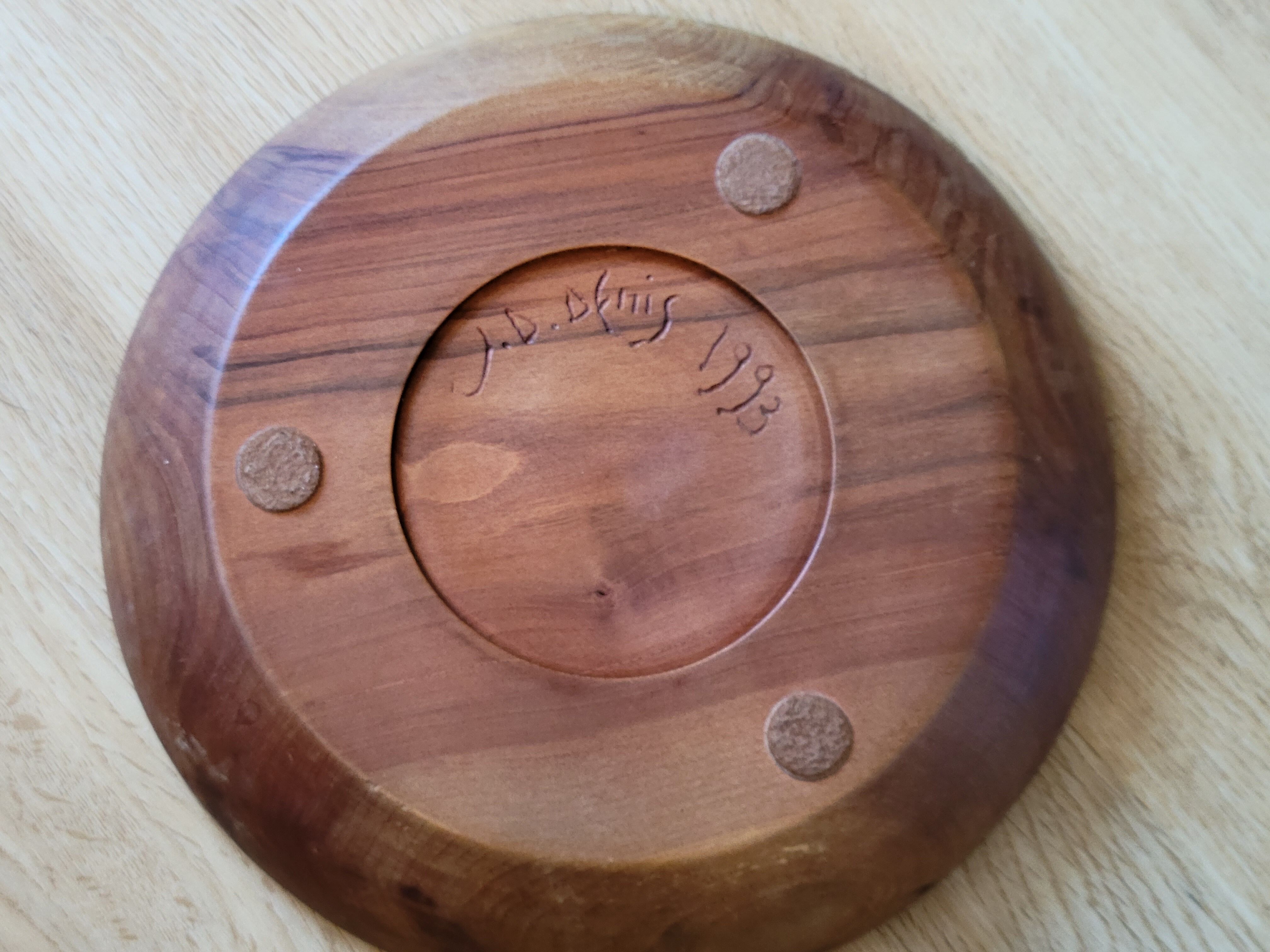 Stone and turned wood trivia signed