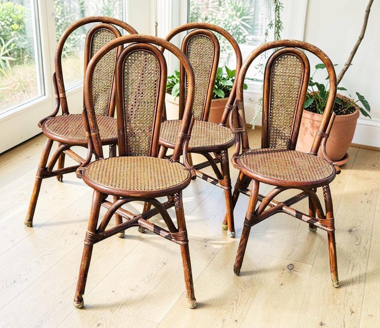 Vintage Rattan and Cane Dining Room