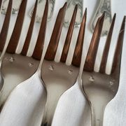 12 silver-plated dessert forks Guildar