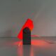 Orange Pop Art ambient night lamp in plexiglass by Uwe Mersch Design, 1970s, Germany.