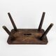 Antique solid wood slit milking bench