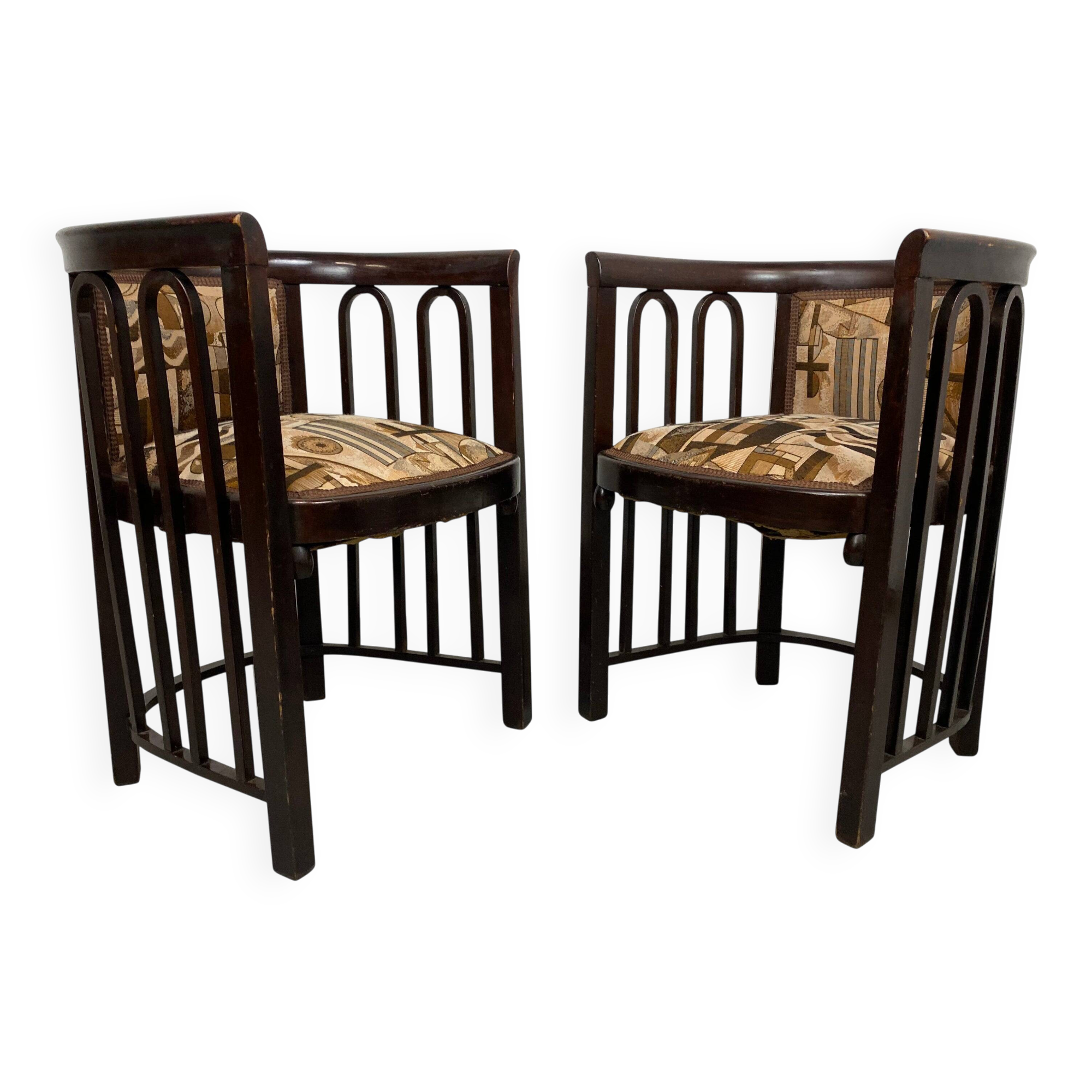 Fledermaus armchairs no. 423 by Josef Hoffmann