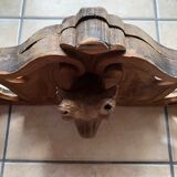 Ibex wooden pediment