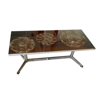 Table basse vintage rectangulaire céramique