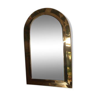 Mirror brass shaped window 22 x 42 cm