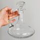Mouth-blown glass carafe, old glassware.