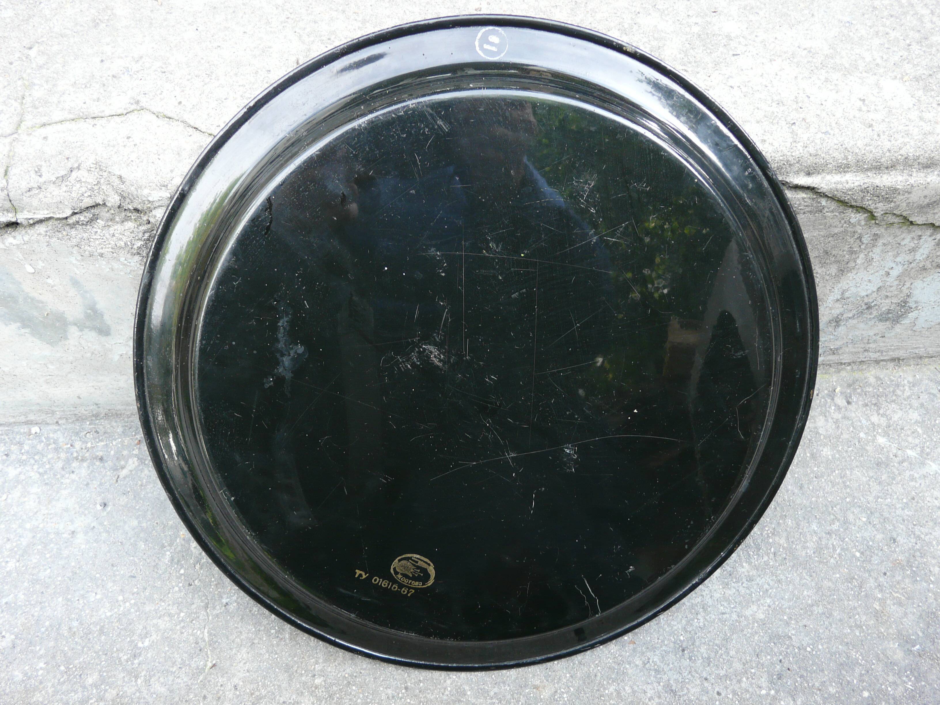 metal tray Russian art flower decor