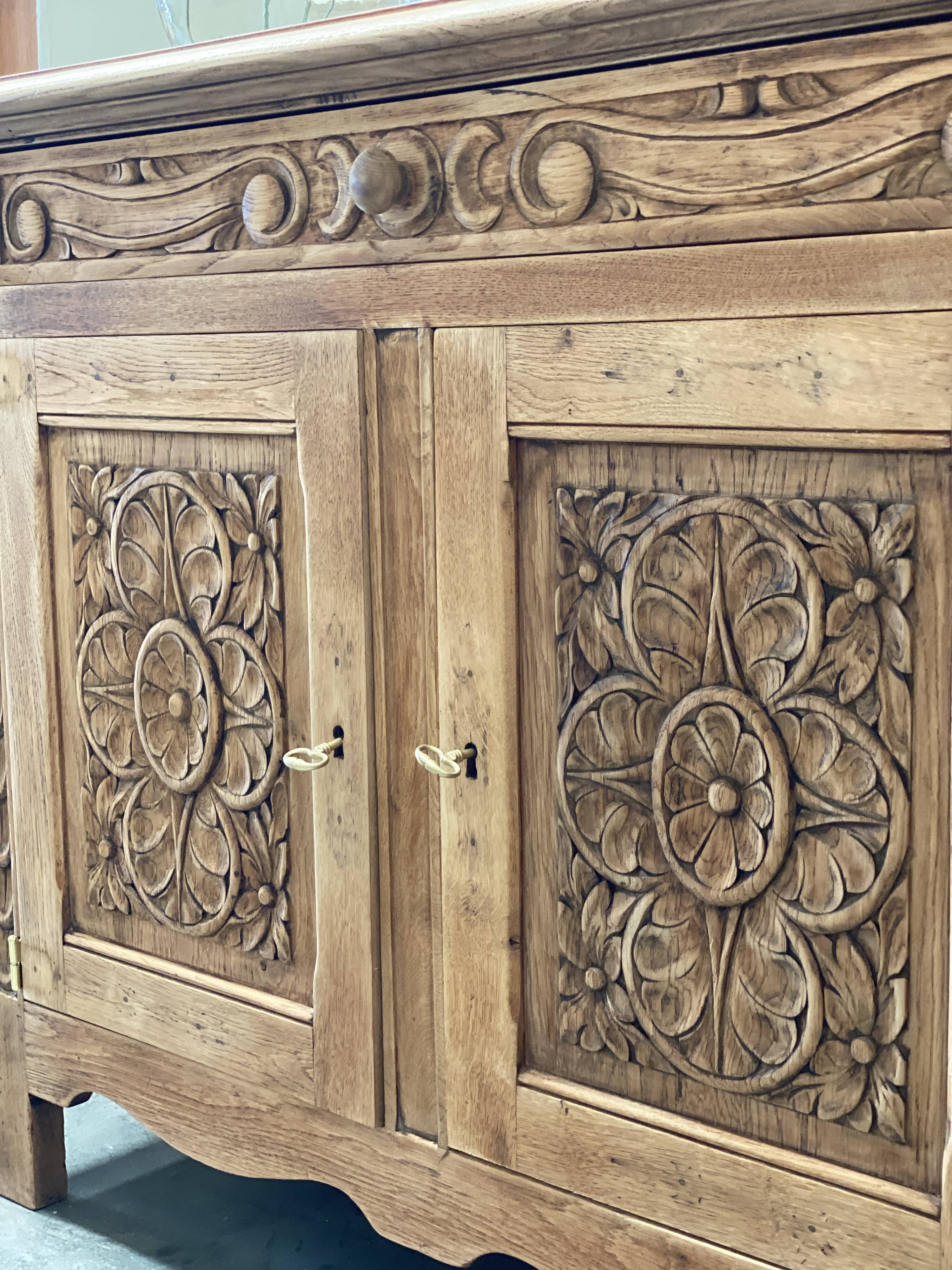 Ornate rustic sideboard
