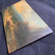 HSP painting "Pastoral with lambs" by Petrus Marius Brouwer (1819/1886)