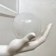 Ceramic and opaline women's hand wall light, 1970s