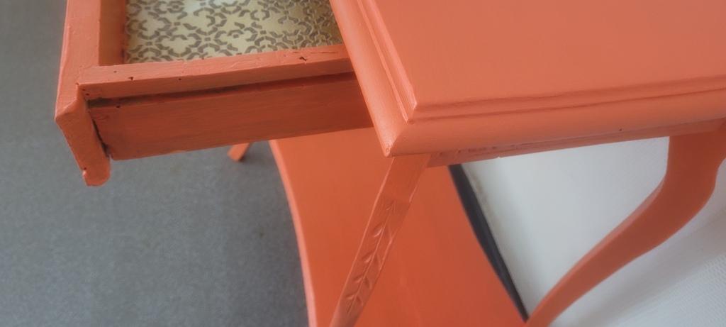 Orange art deco entrance furniture console