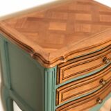 Louis XV style bedside table in celadon green