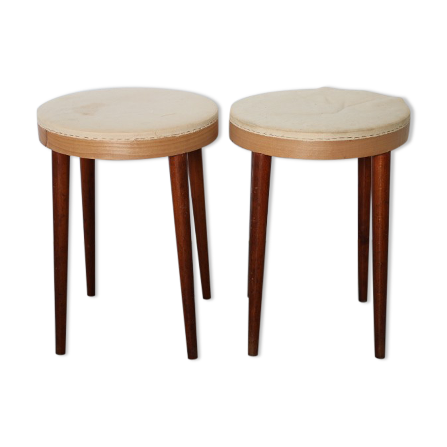 Pair baumann stools to cover