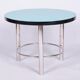 Czech Bauhaus Round Coffee Table in Chrome-Plated Steel, 1930s