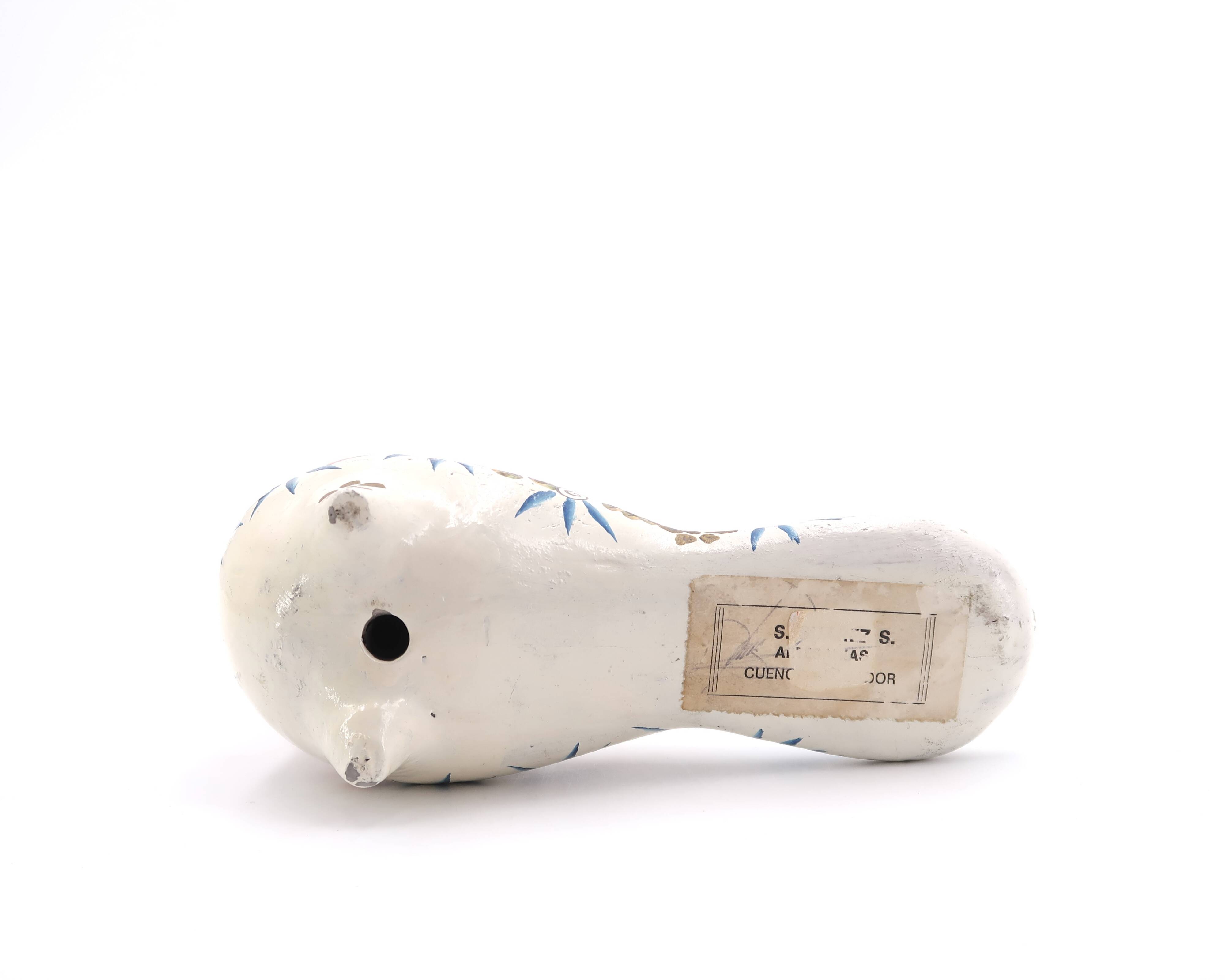 Multicolored ceramic folk bird from Mexico, 1970s