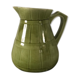 Pichet vert olive en céramique