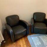 Two leather armchairs