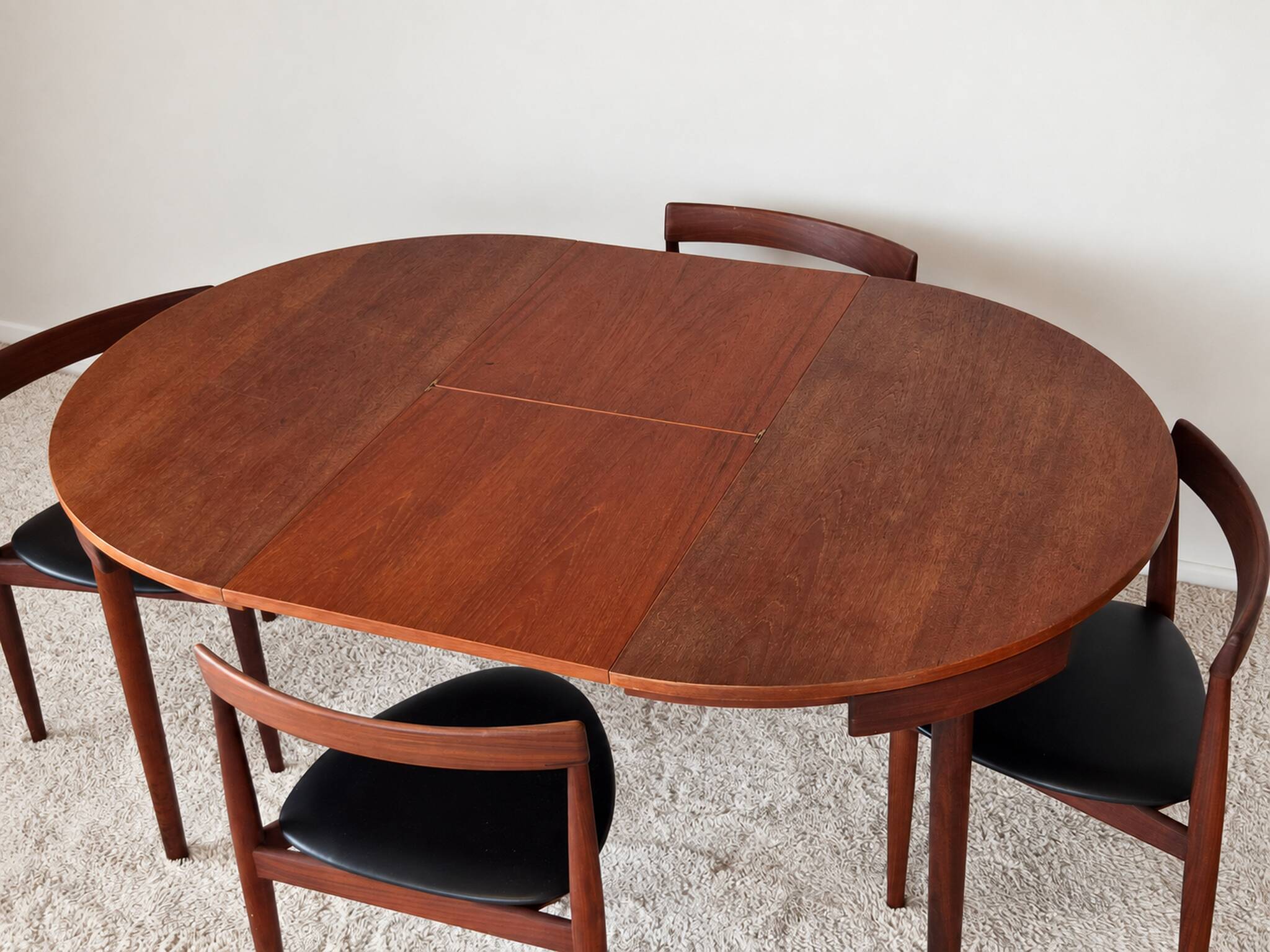 Roundette Teak Extendable Dining Set by Hans Olsen for Frem Røjle, Denmark