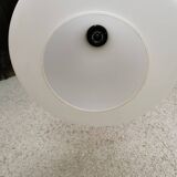 Vintage White Glass Pendant Lamp Ceiling Light Meblo Style Yugoslavia made