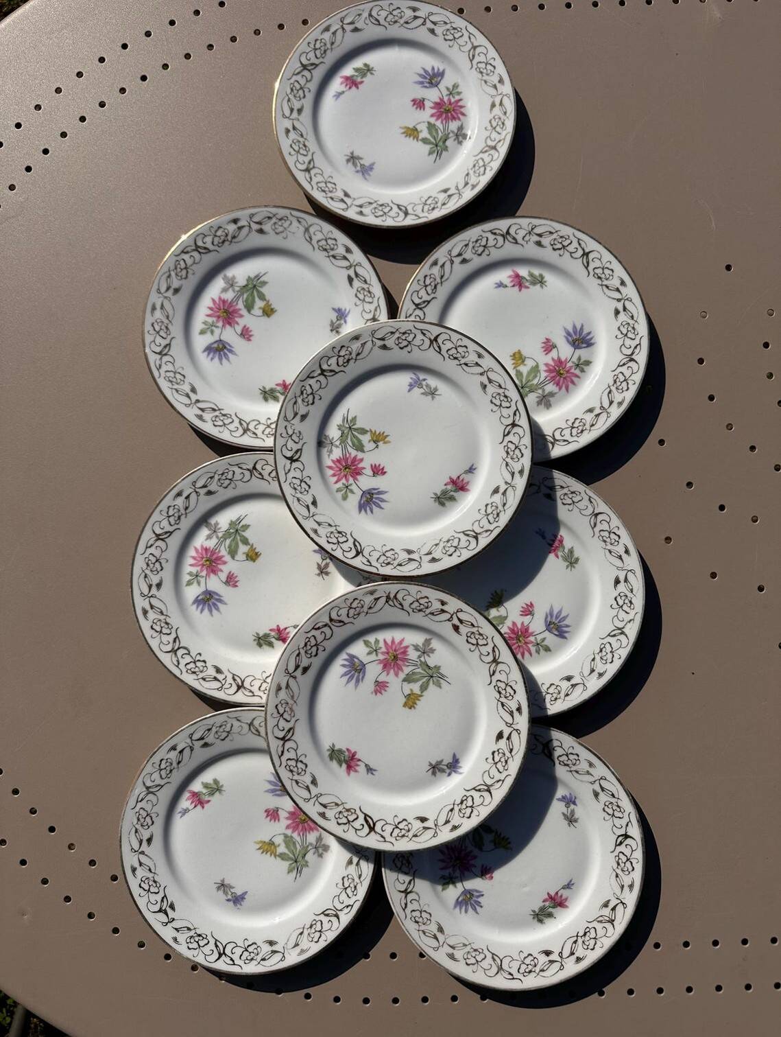 Small Dessert Plates - Limoges Porcelain - Mehun Enamels
