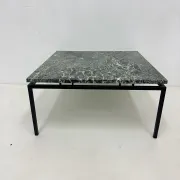 Table basse en marbre vert de style mid-century moderne, années 1970