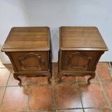 Pair of vintage 1960s oak bedside tables