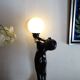 Lampe danseuse nue design 70's 80's- art déco globe boule