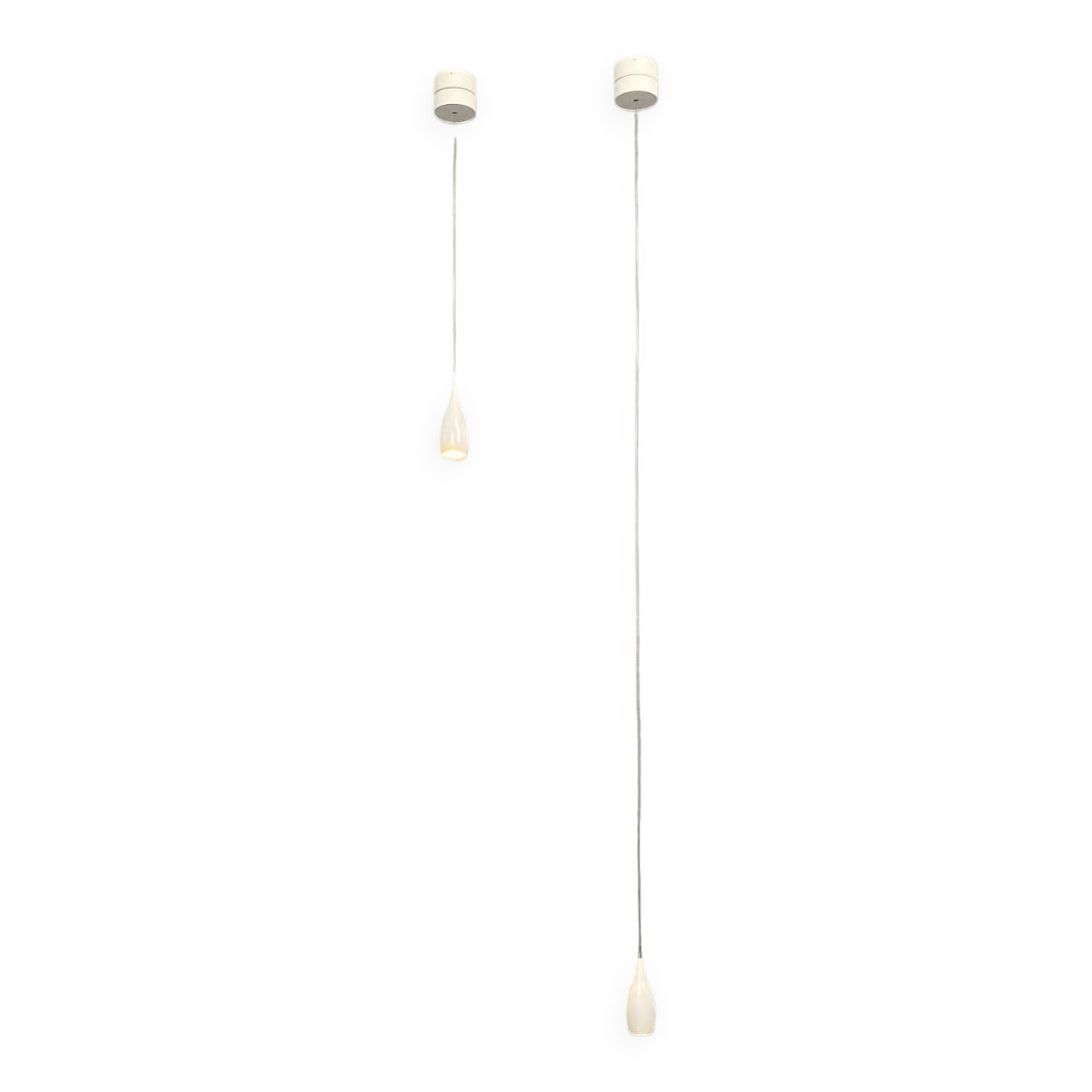 Pair of Drop Duo LED pendant lights by Jürgen Glauner for LDM, Germany, 2010s