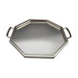 Octagonal art-deco mirror tray