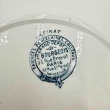 Ironstone dinner plates by E. Bourgeois, Catinat pattern, late 19th century