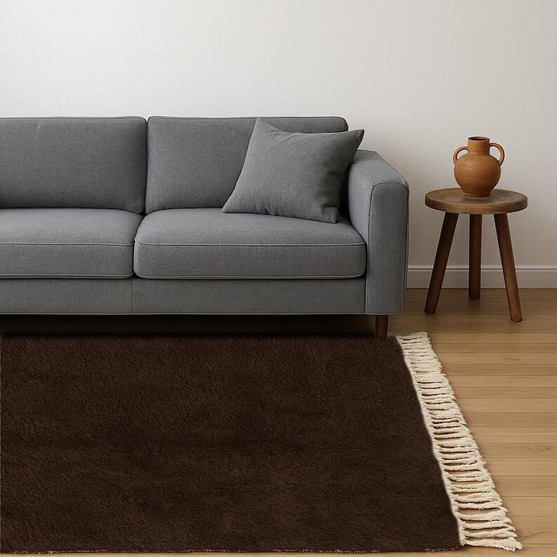 Dark brown Beni Ourain rug 150/250cm