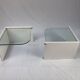 Italian sidetable Set, marble and glass