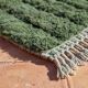 Traditional pure wool green beni ourain rug size 150x250 cm