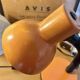 Vintage articulated desk lamp, orange