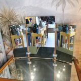Commode vintage pieds compas miroir tryptique