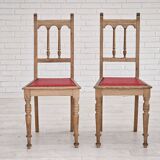 1950s, set 2 pcs of Danish dinning chairs, original good condition, oak wood.